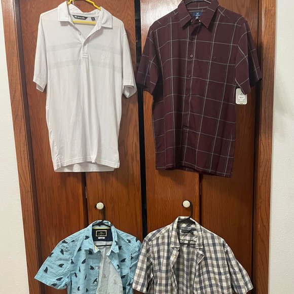 10 Men's MEDIUM SIZE Short Sleeves Shirts in Great Condition! - Picture 1 of 6